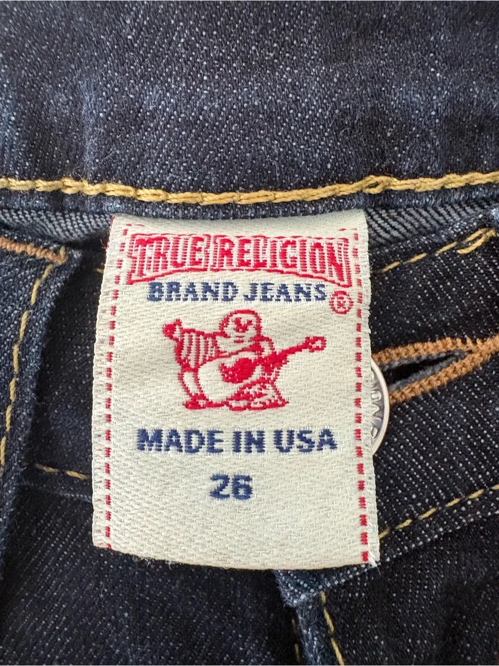 True Religion Dark Blue Women's Straight-Leg Jeans, Sequin pocket detail * 26 - Picture 5 of 6